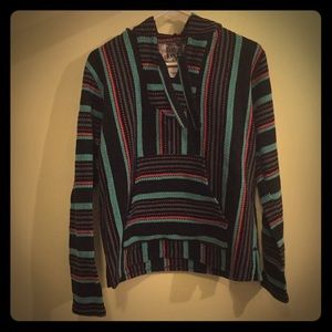 Señor Lopez Baja hoodie/striped poncho